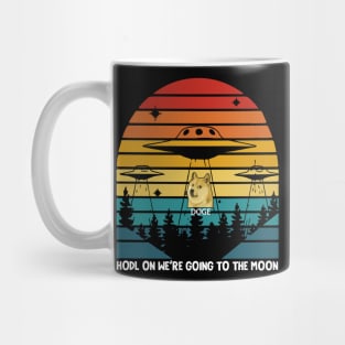 Funny Dogecoin Going to the Moon Mug